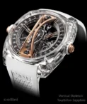 Cyrus Klepcys Vertical Skeleton Tourbillon Sapphire case Watch