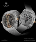 Cyrus Klepcys Vertical Skeleton Tourbillon Sapphire case Watch