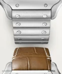 Cartier Santos Steel Brown Dial Watch