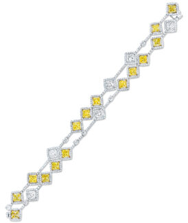 Fancy Yellow and White Diamond Bracelet