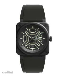 Bell & Ross Skeleton Black Ceramic Lum Automatic Watch