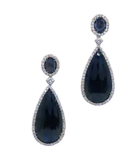 Crivelli 2665NS Blue Sapphire Drop Earrings