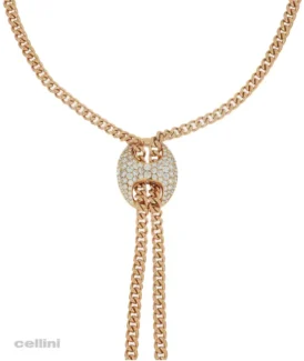 Crivelli - Necklace Yellow Gold And Diamond Long Bolo 5731NS