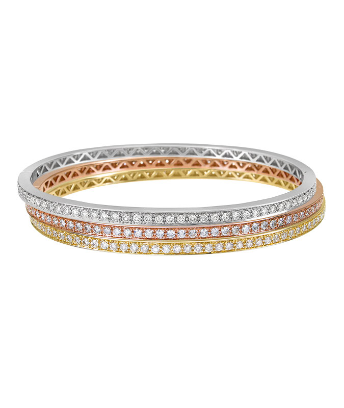 Yellow Gold Stackable Bangle with Diamonds | Cellini Jewelers