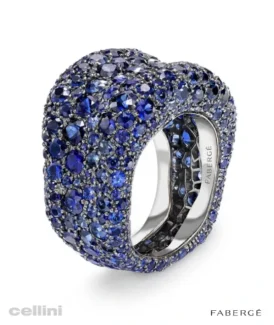 Fabergé - Emotion White Gold Blue Sapphire Grand Ring