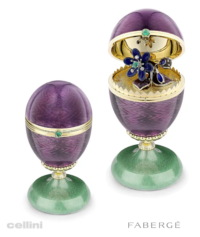 Fabergé Heritage Limited Edition Guilloché Enamel Anemone Surprise Egg