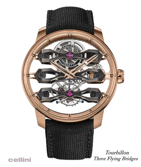 Girard-Perregaux GP Tourbillon with 3 Flying Bridges - Pink Gold watch