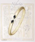 Nefertiti -Thin Double Lozenge Bracelet onyx