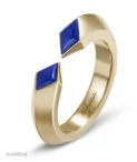 Nefertiti - Yellow Gold Double Lapis Awaken Ring