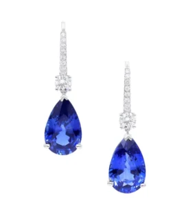 Oscar Heyman OH-706947 Platinum Sapphire Drop Earrings