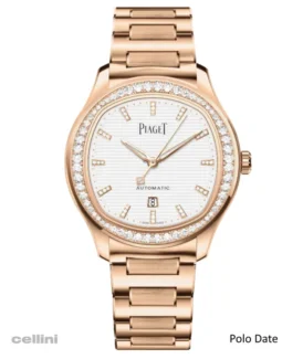 Piaget POLO Date Goa46020_Woman's Rose Gold Diamond Bezel Watch