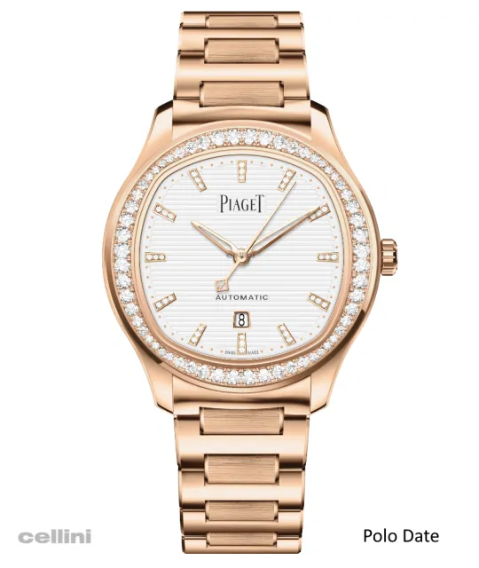 Piaget POLO Date Goa46020_Woman's Rose Gold Diamond Bezel Watch