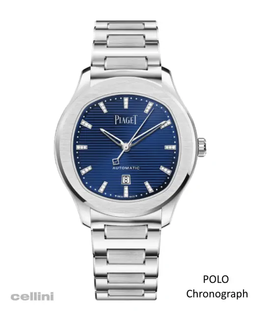 Piaget POLO Date blue dial with Diamond Markers G0A46018 watch