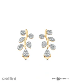 Sara Weinstock Yellow Gold Lierre Diamond Cluster Drop Earrings LIYW6RCER.g