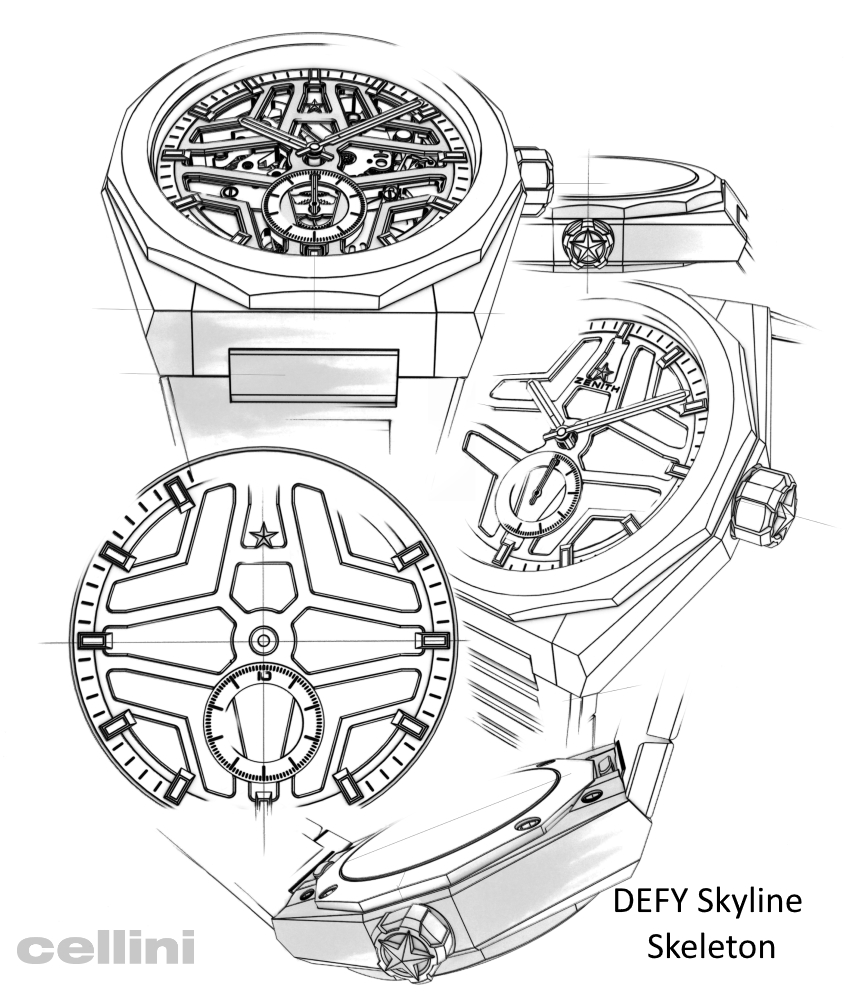 Zenith's Defy Skyline Skeleton Watch Tracks 1/10 of a Second in Singular  Style